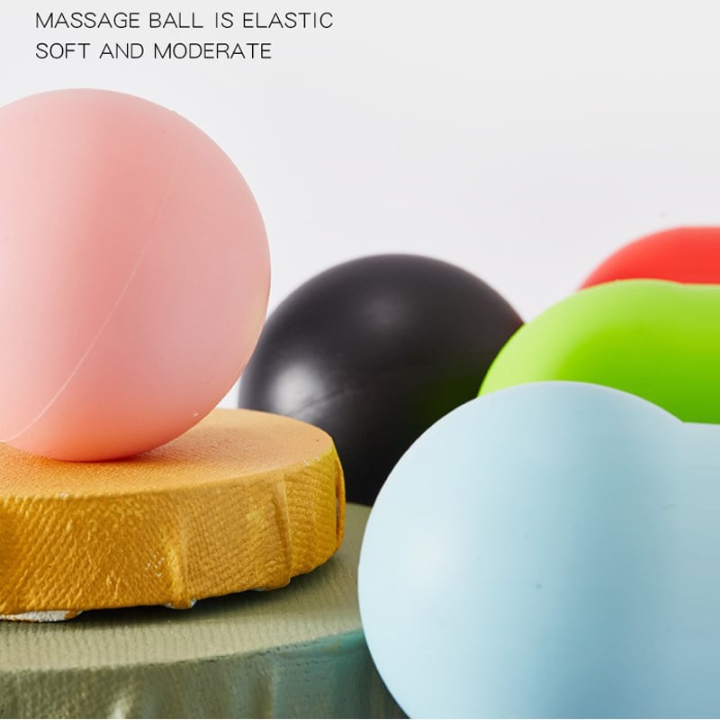 Silicone Massage Lacrosse Ball Roller, Physical Therapy Tool for Feet, Neck, Knees, Yoga, Ideal Silicone Massage Ball