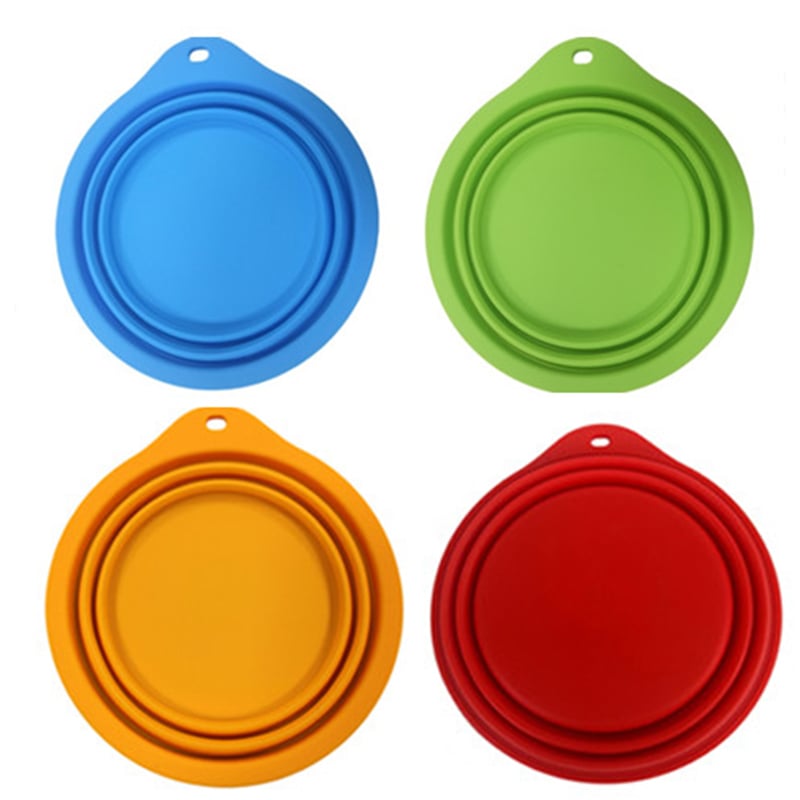 Silicone Collapsible Pet Bowl Food Grade Silicone Foldable Pet Bowls Food Water Feeding Bow