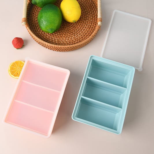Food Grade Silicone Ice Cube Tray Soup Box With Lid