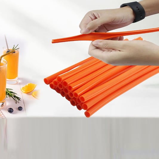 Food Grade Silicone Portable Drinking Silicone Straw Set Reusable Silicone Straw for Travelling