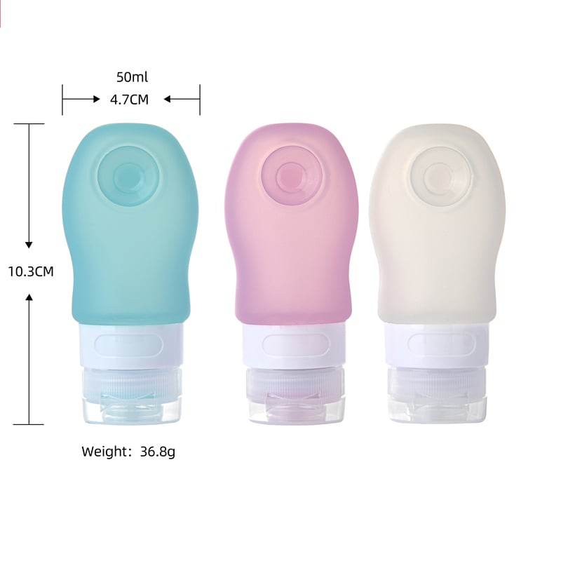 Portable Silicone Travel Bottle Set Leak Proof Squeezable  Toiletries Containers Travel Size Cosmetic Tube