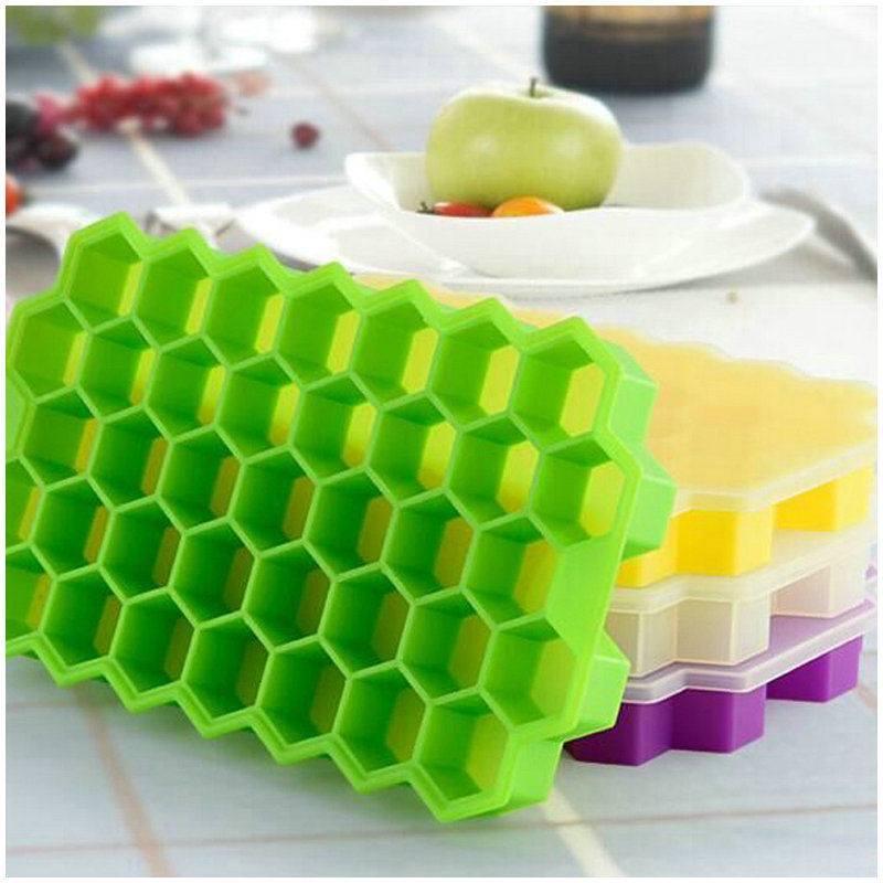 Food Grade 37 Grids Silicone Honeycomb Ice Cube Trays