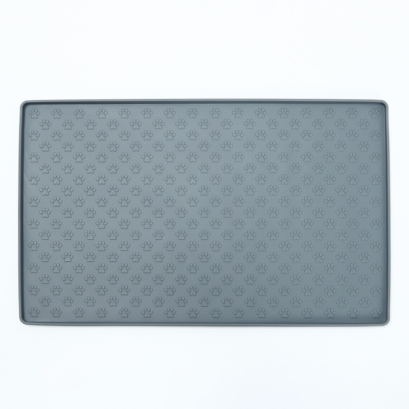 Silicone Pet Feeding Mat Waterproof Placemat for Dog Paw Print Tray Mats Silicone Pet Mat