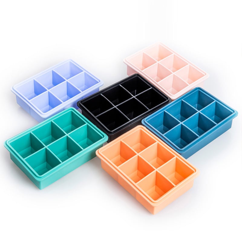 4 Cavity Silicone Ice Cube Trays For Ice Maker