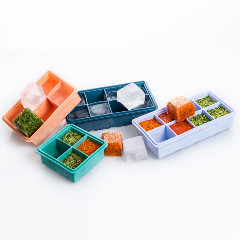 4 Cavity Silicone Ice Cube Trays For Ice Maker