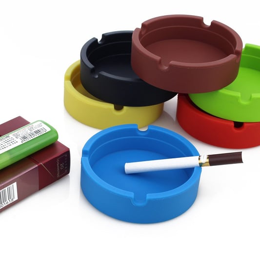 High-Temperature Heat Resistant Silicone Ashtray Cigarettes Sets for Outdoor Patio Outside Indoor or Office