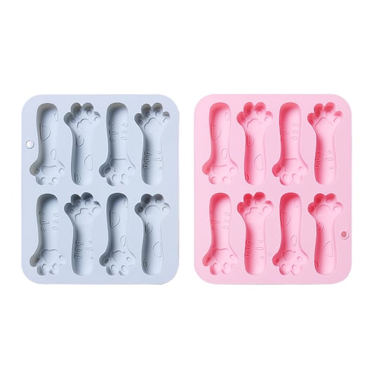 Factory Customized 8-link Cat Claw Biscuit Chocolate Mold Silicone Mold Cheese Bar Baking Cake Mold