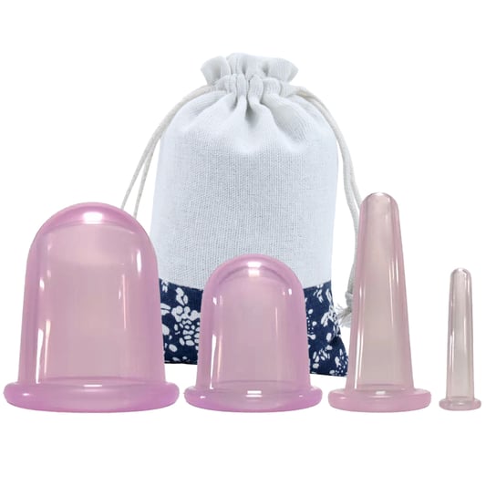 4PCS SPA Silicone Massage Cupping Set Health Care Silicone Cupping Cup Body/Eye/Face Cupping Set