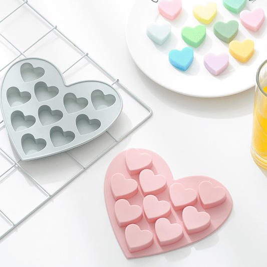 Diy Handmade Custom Embed Mini 3d Molde De Silicona Para Jabon Silicone Soap Making Mould Heart And Flower Soap Molds