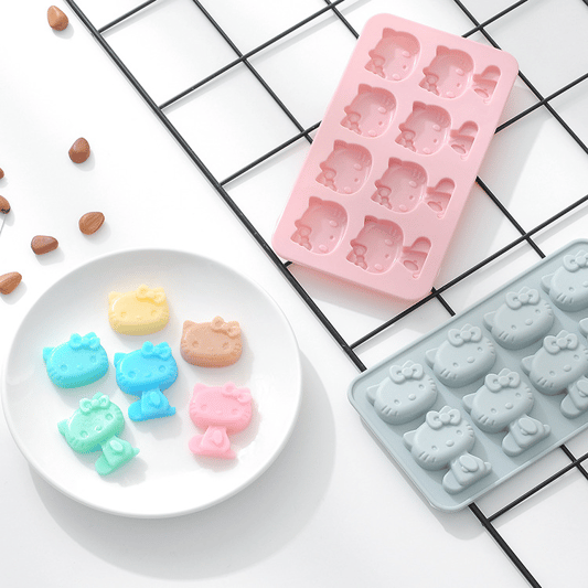 3d Cute Cat Silicone Fondant Chocolate Candy Mould Biscuit Cake Candle Soap Craft Baking Mold Decor Pastry Diy Tools