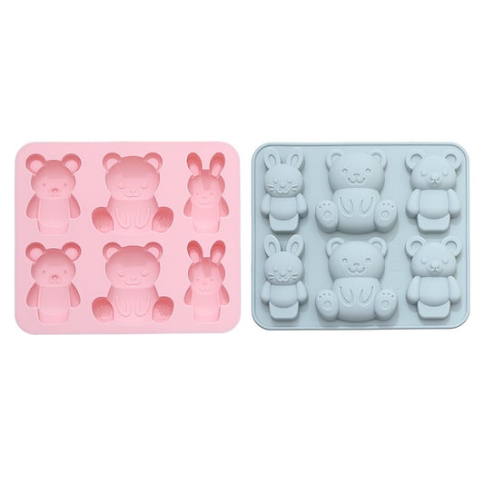 3d Lovely Bear Form Cake Mold Silicone Mold Baking Tools Kitchen For Cookie Candy Jelly Muffin Sandwiches Soap