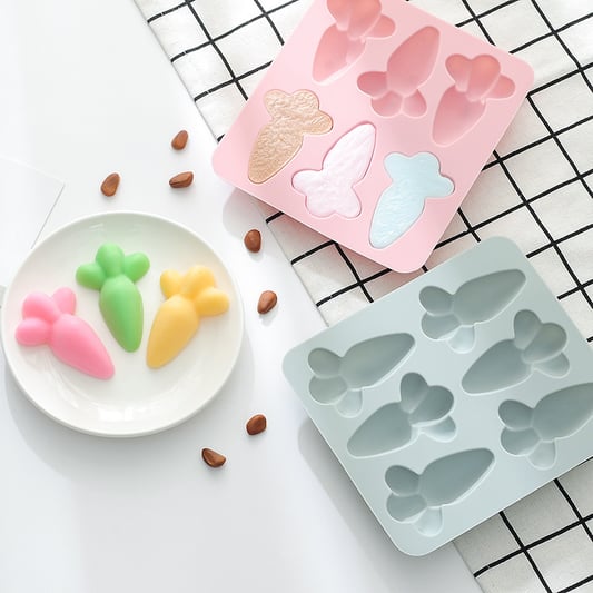 Large Size 6 Cavities Carrot Silicone Cake Mold Baking Mould Hand Soap Chocolate Rice Cake Ice Cube Cake Molds