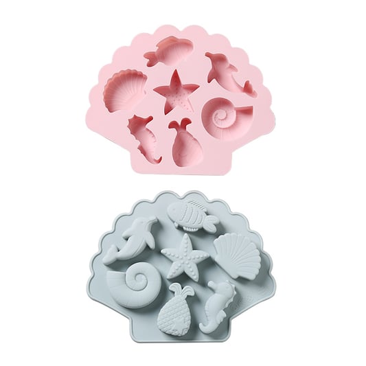 Hot Selling Cartoon Marine Biological Silicone Mold Easy Release High Temperature Resistant Cake Fondant Baking Mold