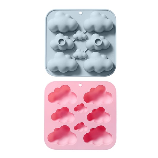 Hot Sale 8 Cloud-shaped Silicone Molds Healthy And High Temperature Resistant Children's Candy Biscuits Making Baking Molds