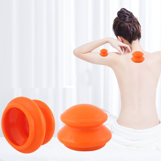 4 Size Cupping Therapy Sets Silicone Professional Studio and Home Use, Best for Massage, Muscle,Joint Pain Relief